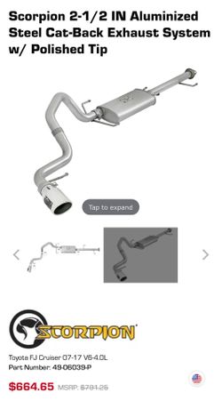 FJ Cruiser AFE Scorpion Exhaust