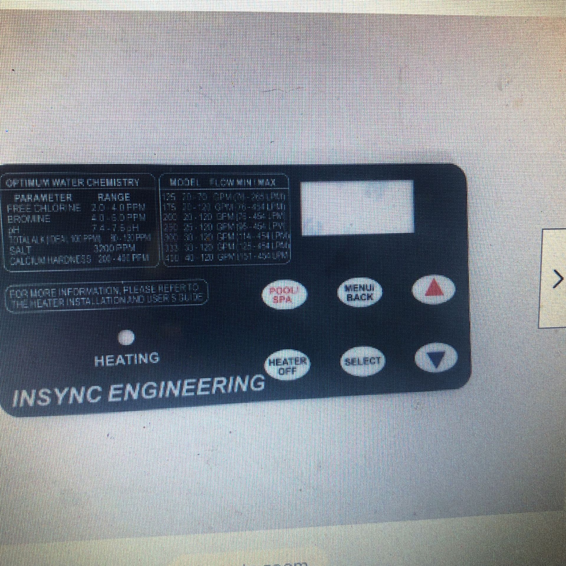 Insync Eng Compatible Pentair 461106 Membrane
