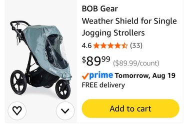 BOB Gear Weather Shield for Single Jogging Strollers