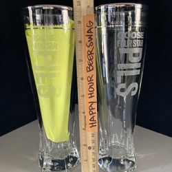 🔥 (2) New Goose Island Pilsner High End Beer Pint Glasses 