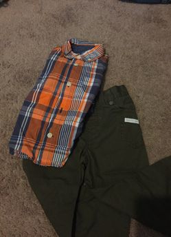 Plaid shirt and pants