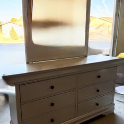 Ashley Jorstad Grey 6 Drawer Dresser + Mirror