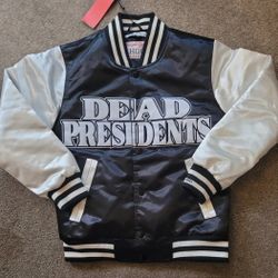 Headgear Classics Dead Presidents Satin Bomber Jacket Men Size XS