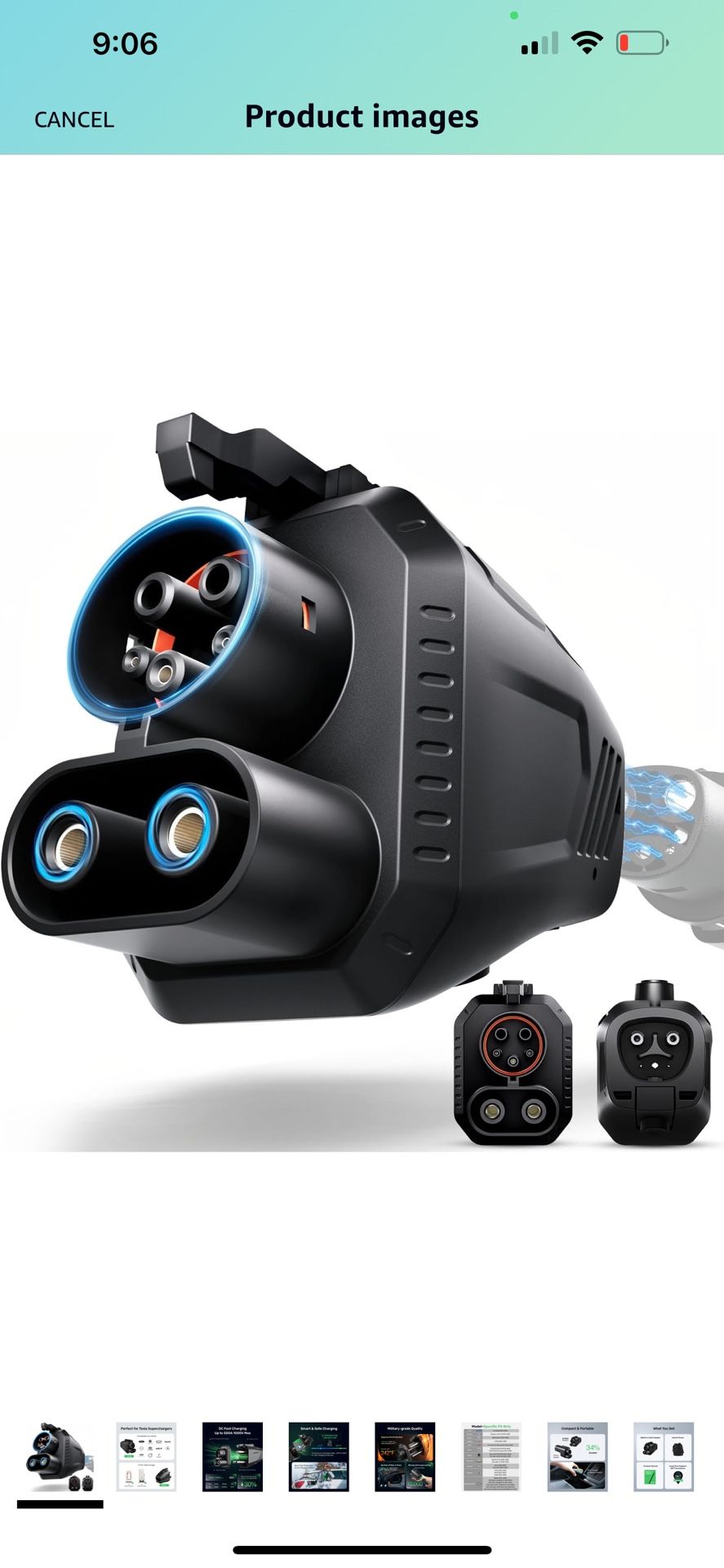 2025 Upgrade NACS to CCS Adapter for Tesla Supercharger, [Ultra-Low Power Loss,UL Certified Safety],Tesla to CCS1 Charging Adapter for CCS1 EV - Max 5