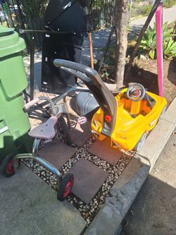 Trike kids push cart