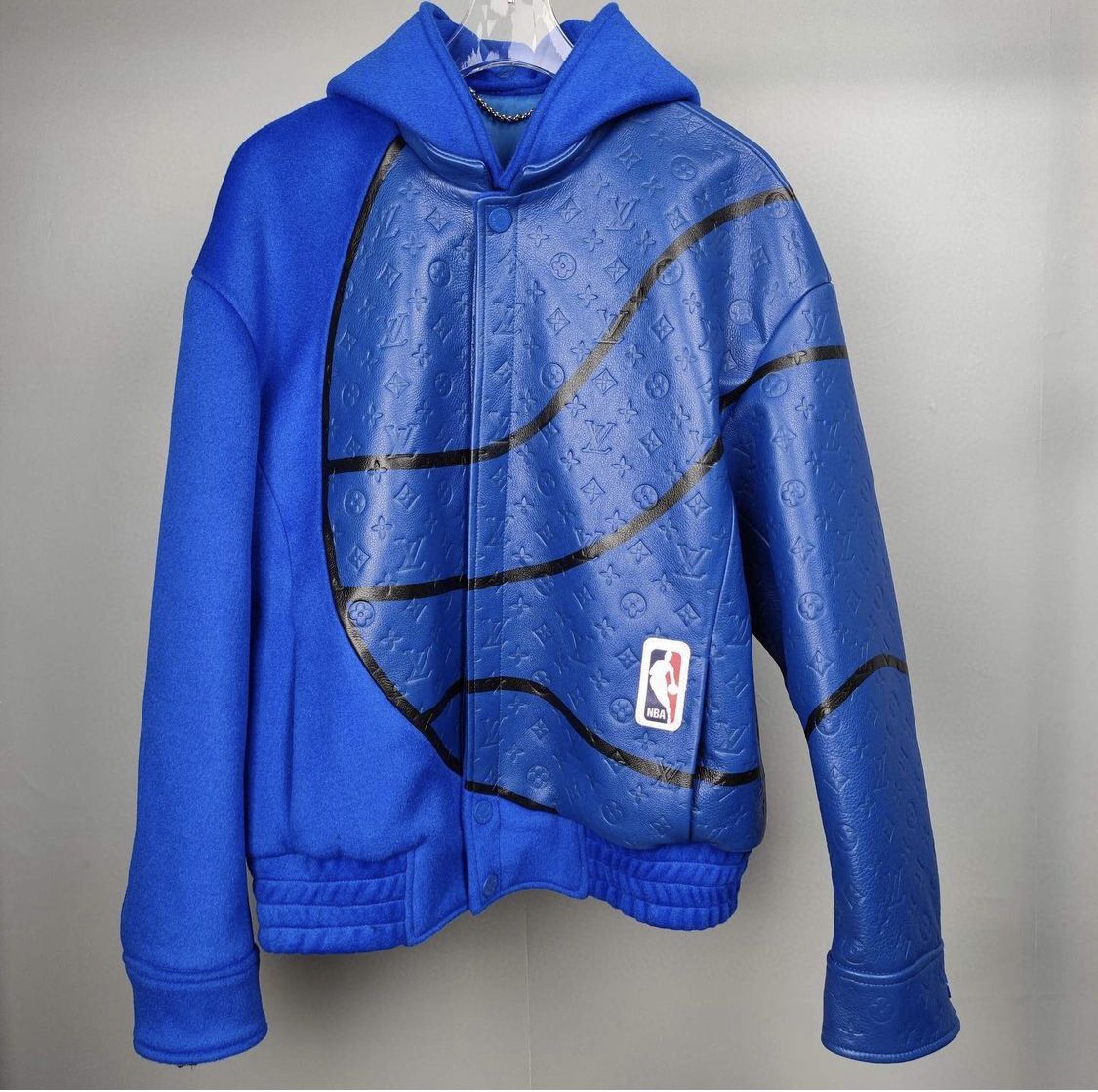 LV X NBA PLAYER LEATHER MIX JACKET SIZE XL 