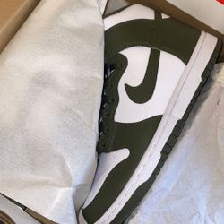 Olive Green And White Dunks High
