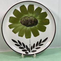 Vintage Hand Painted Flower Plate Portugal / Extremely RARE 
