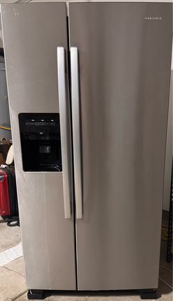 Amana side-by-side Refridgerator 34" wide; 21.4 cu ft
