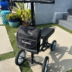 Knee Scooter Walker - Economical Knee Walker for Foot Injuries, Compact Crutches Alternative - Black 