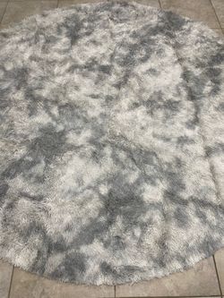 7x7 round shaggy area rug