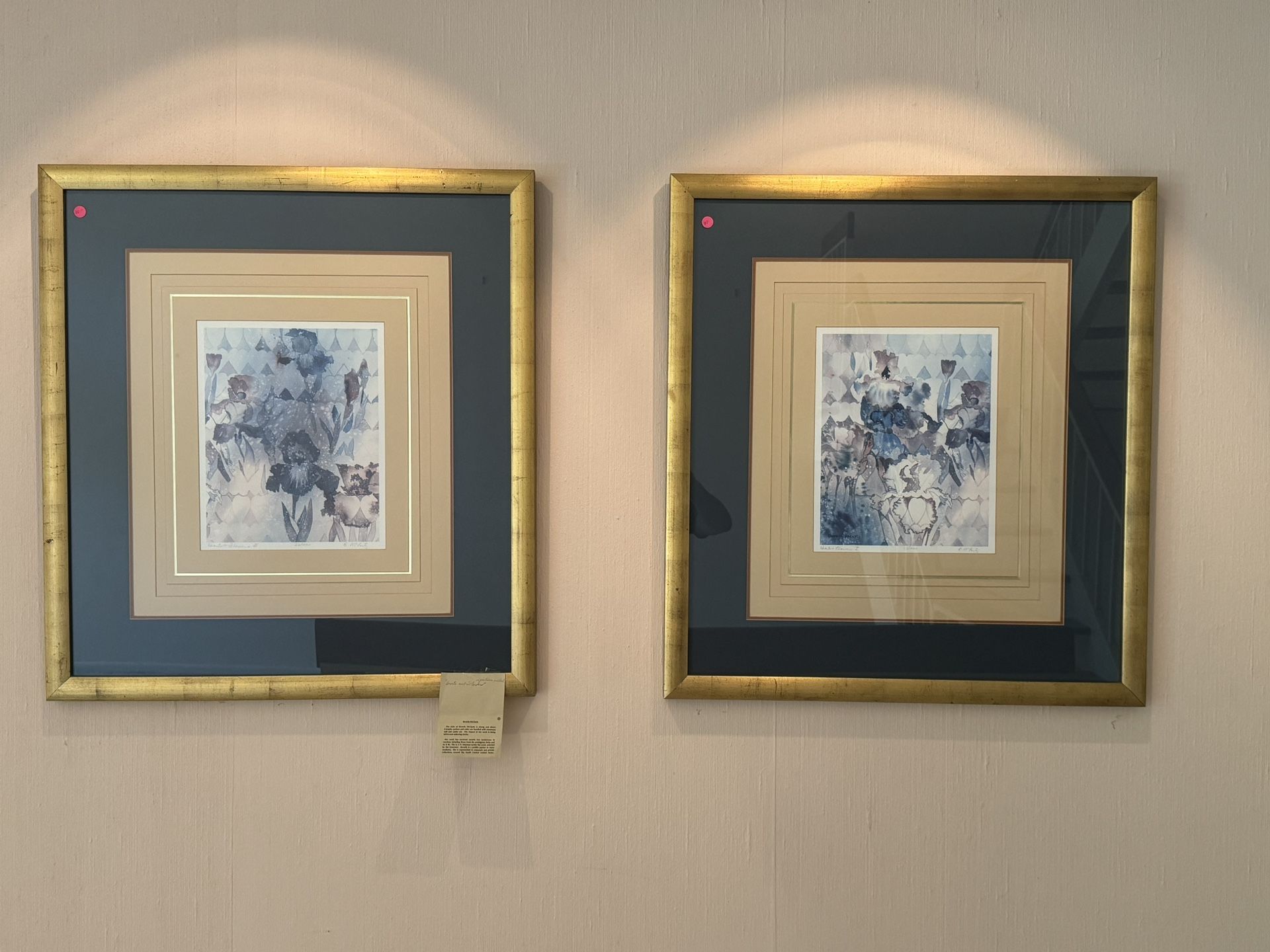 Pair Of Floral Lithographs 