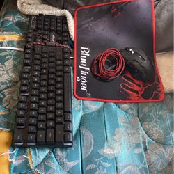 Gaming Mouse, Keyboard And Mouse Pad