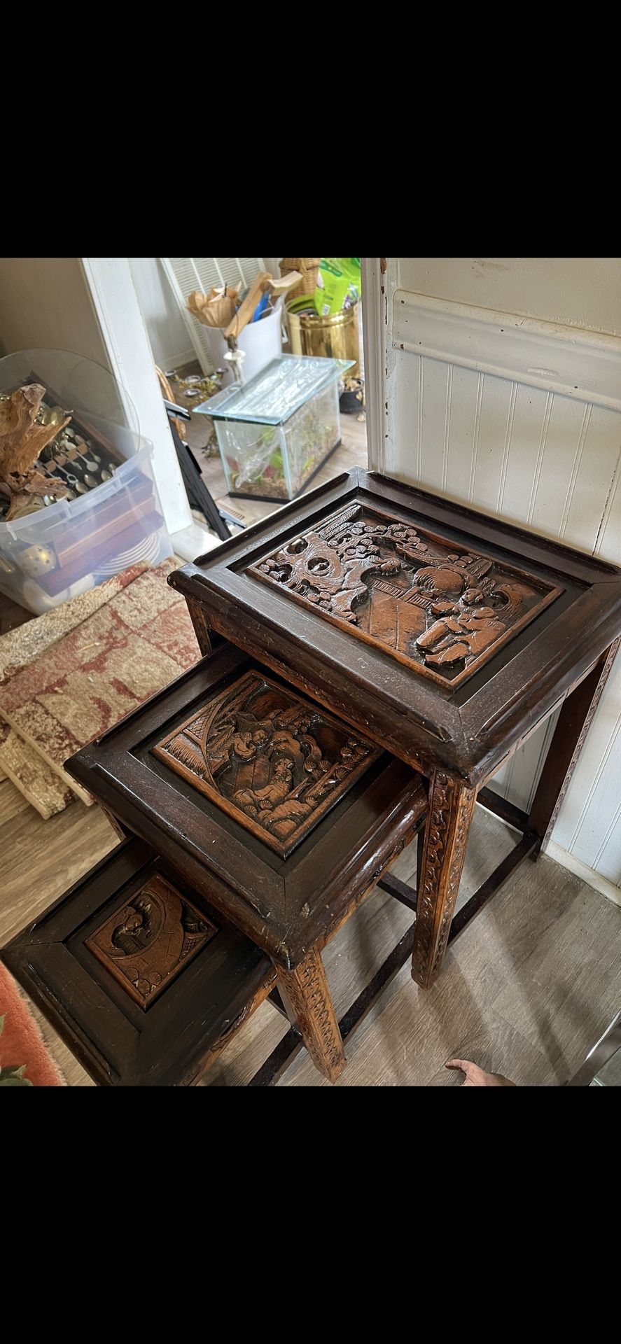 Carved Set Table