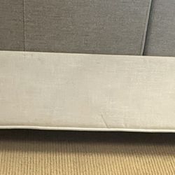Cornice Board -  Valance with cording wrapped edge - Linen Cream  $100obo