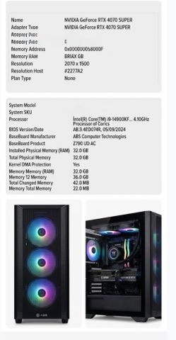 (available next week tho) HIGH END GAMING PC /i9-14900KF RTX 4070 Super / 32GB RAM / 1TB SSD