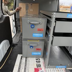 Steel drawer chest and shelf