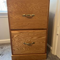 Wood File Cabinet