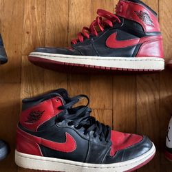Air Jordan 1 Retro Bred Size 10 Vintage Condition 