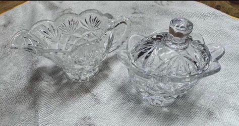 Crystal Creamer And Sugar Set