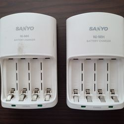 Sanyo Ni-MH Battery Chargers, 2 For $25