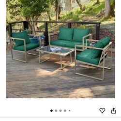 NEW - Patio Furniture plus turf and umbrella