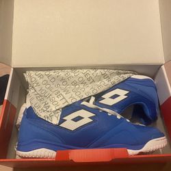 Lotto Tacto 200 V ID Indoor Futsal Soccer Shoes Size Men's 8.5 Diva Blue 214586 new in box 