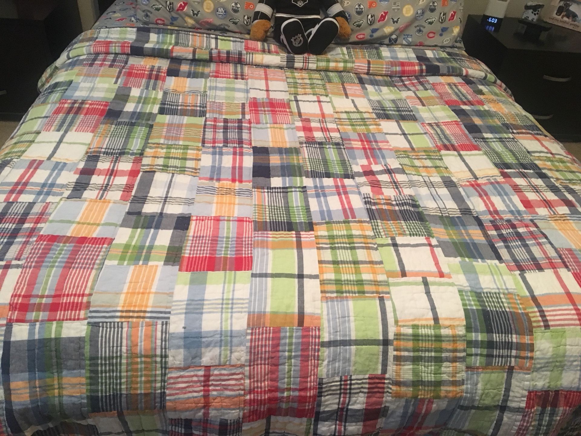 Pottery barn madras quilt deals