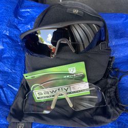 Sawfly Military Eye ware with Blackout and Clear Lens Exchangeable New