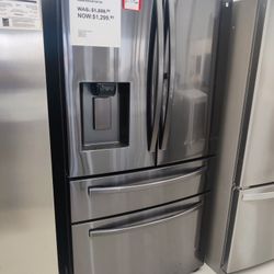 New Samsung 23 cu. ft. Counter Depth 4-Door French Door Refrigerator with FlexZone Drawer