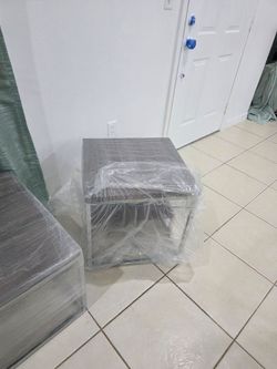 Table set brand new. Wood and Metal.