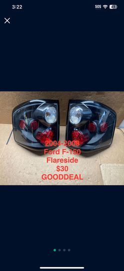 #OT53 FIT 2004-2008 Ford F-150 F150 Flareside JDM Altezza Style Black Halogen Taillight Tail Lights Pair Set