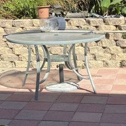 Patio Table Glass With Center Hole 