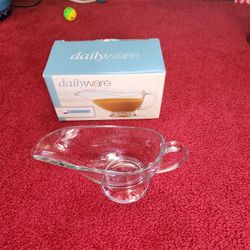 Brand New In Box Glass Gravy Boat