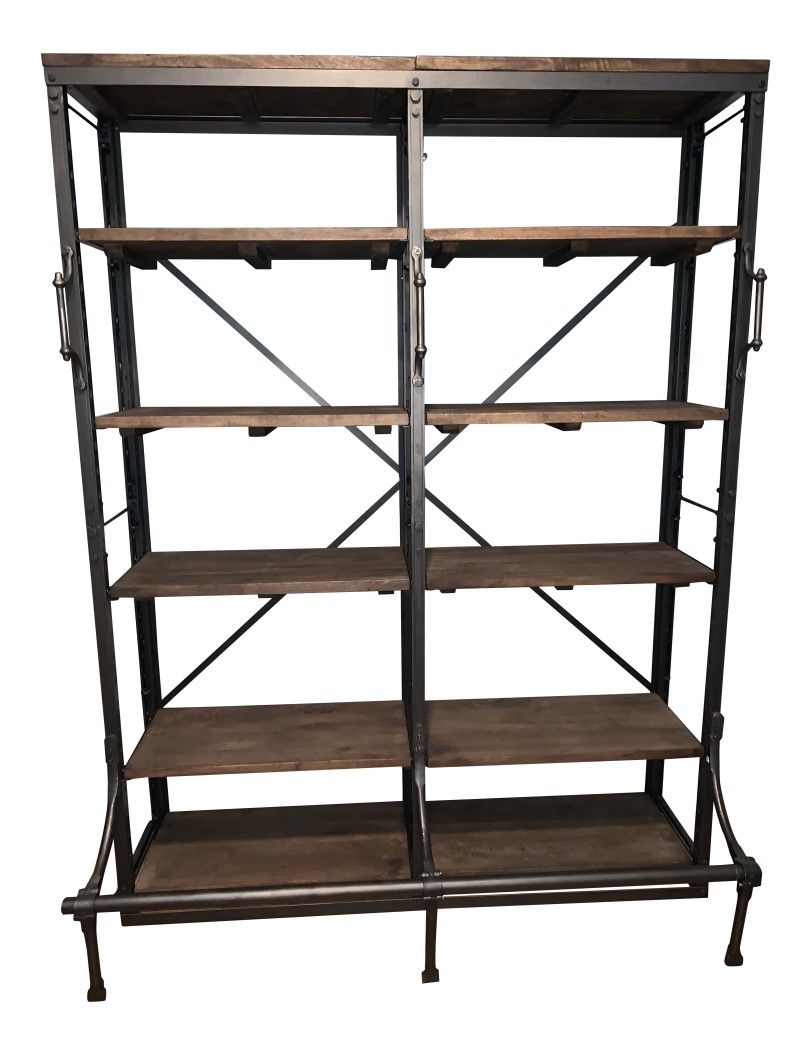 French Restoration Hardware Library Double Shelving unit