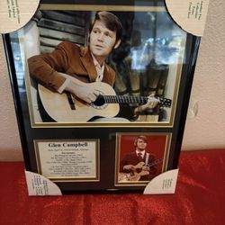 Glen Campbell Rhinestone Cowboy Front Row Collectibles  Framed Moments