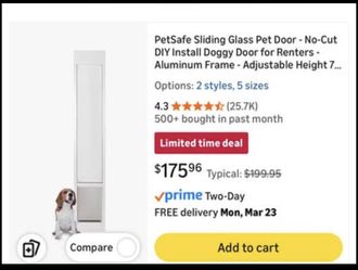 Sliding glass pet door