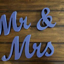 Mr And Mrs Wooden Letters 