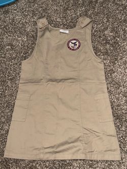 Girls Khaki Princess Jumper Dress