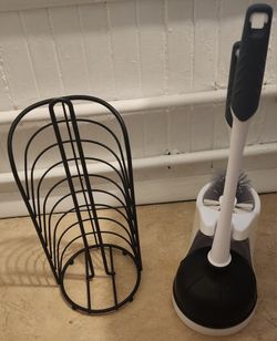 Toilet Paper Holder/ Brush & Plunger
