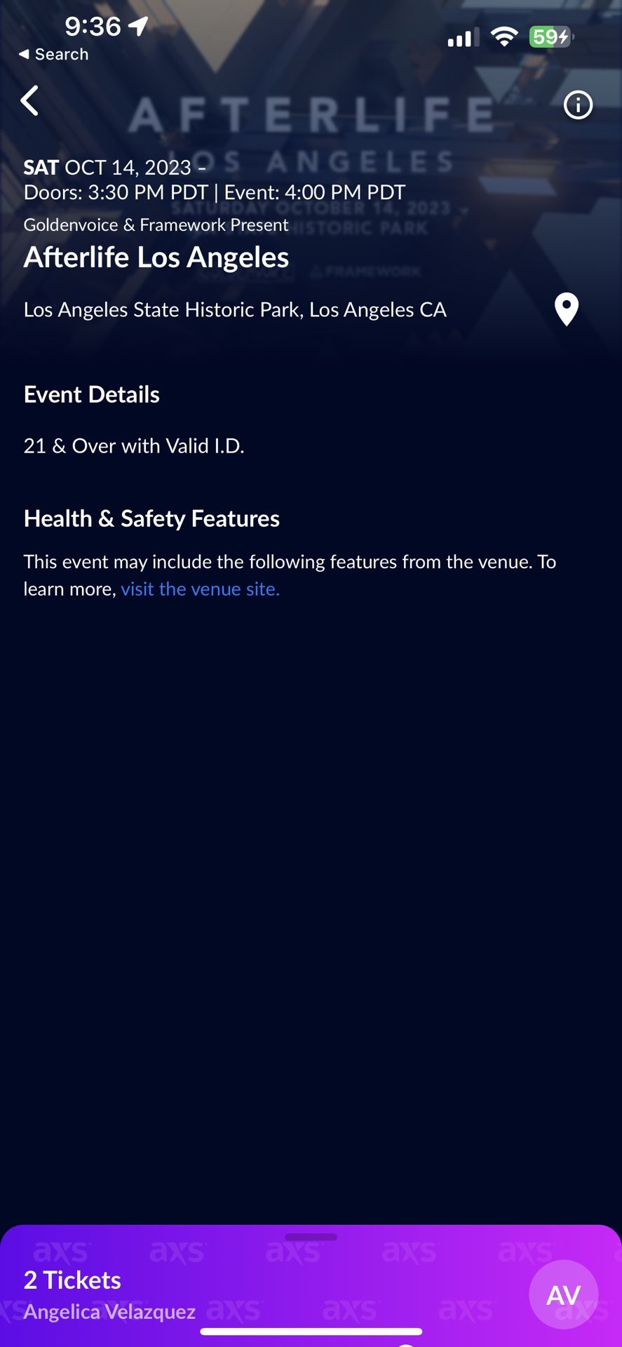 Afterlife Los Angeles Saturday For Sale