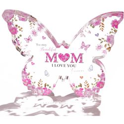 Butterfly Shape Acrylic Block Decorations - Idea Present for Mom 4.9x3.7x.06 inch. ( please follow my page all brand new)