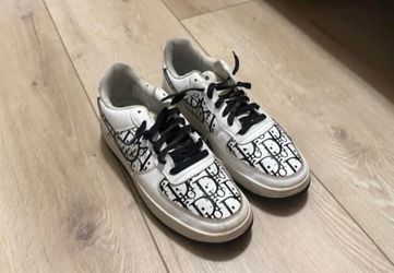 Customized Nike Dior Air Force 1 White Sneakers