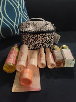 Beauty Bundle with Leopard Print Cosmetic Bag