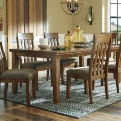 Flaybern Dining Table + 6 Chair Set FAST Delivery


