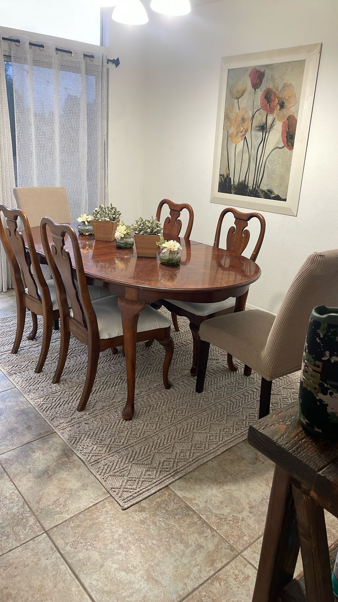 Dining Table Set Six Chairs