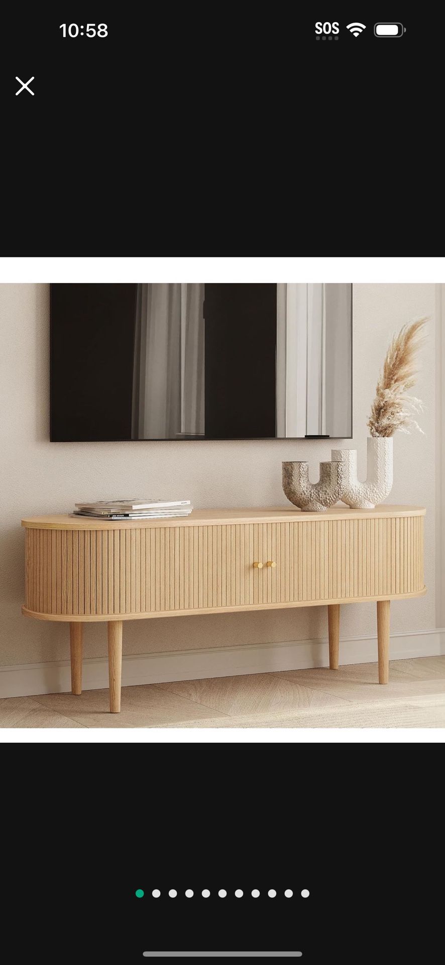 WERMO 55" TV Stand with Storage and Shelves