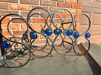 8 Bottle Blue Stone Wine Rack