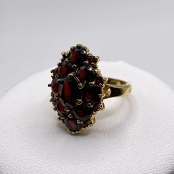 Bohemian Seta Sterling Garnet Ring 