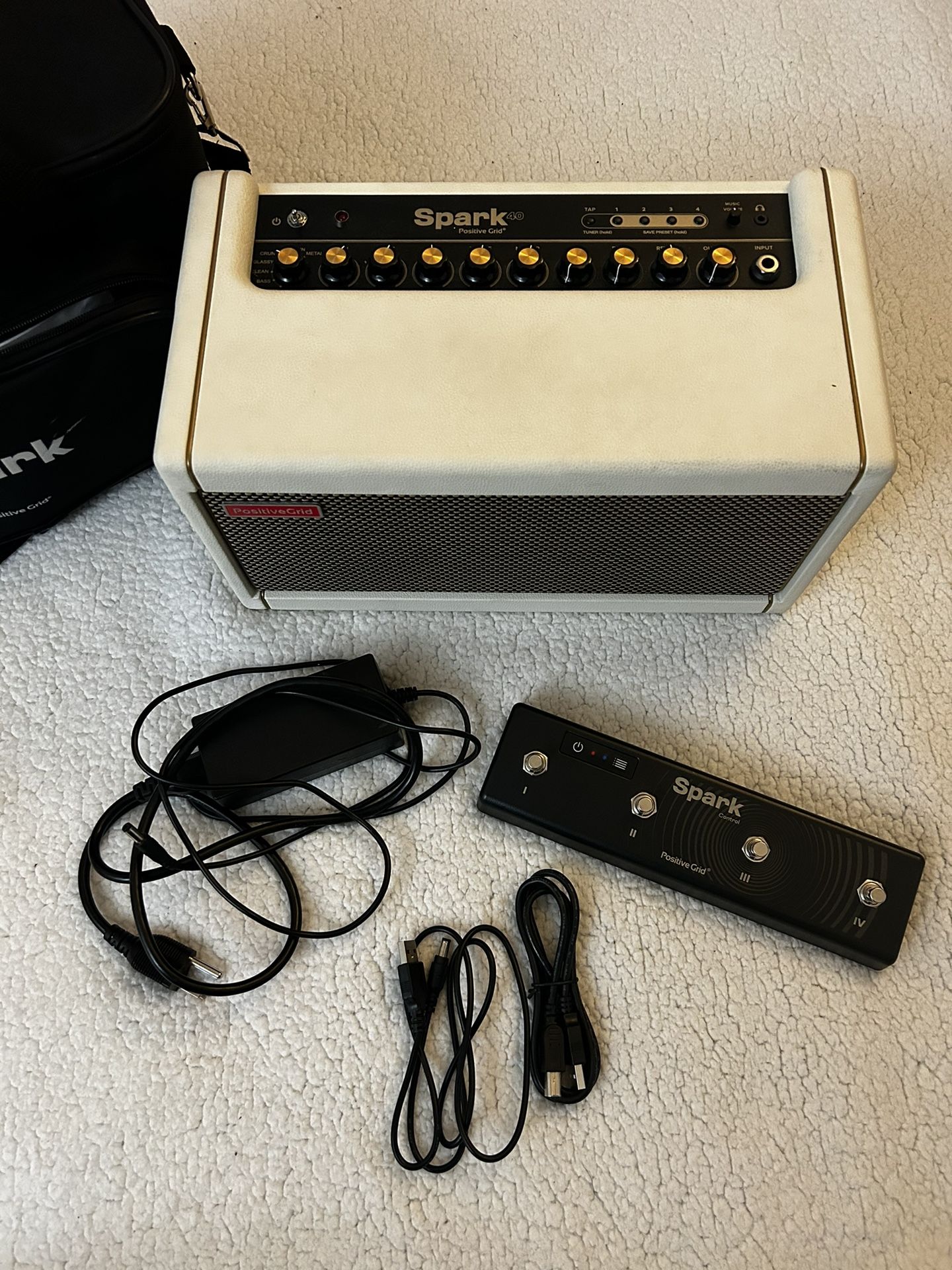 Positive Grid Spark 40-Watt Combo Practice Guitar Amplifier Electric Bass and Acoustic.